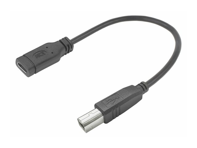 USB Type-C female to USB-B 2.0 printer adapter cable 0.2m