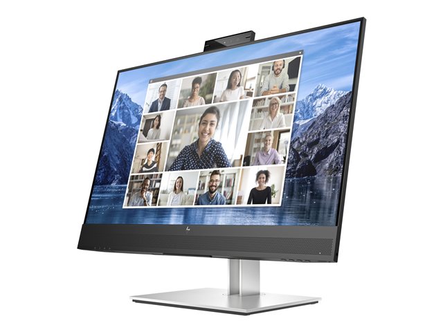 HP E27m G4 Conferencing Monitor - E-Series - LED monitor - 27\" - 2560 x 1440 QHD @ 75 Hz - IPS - 300 cd/m² - 1000:1 - 5 ms - HDMI, DisplayPort, USB-C - speakers - silver (stand), black head