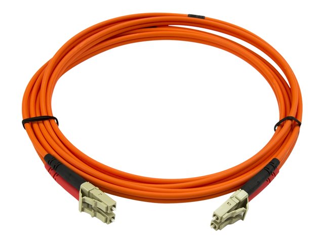 StarTech.com 2m Fiber Optic Cable - Multimode Duplex 50/125 - LSZH - LC/LC - OM2 - LC to LC Fiber Patch Cable (50FIBLCLC2) - Network cable - LC multi-mode (M) to LC multi-mode (M) - 2 m - fibre optic - duplex - 50 / 125 micron - for P/N: GLCLHSMDSTTA, GLCSXMMDST, GLCSXMMDSTT, JD118BST, MASFP1GBSXST, SFP100BFXST