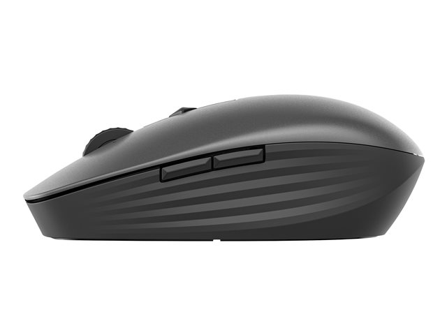 HP 710 - Mouse - rechargeable - 7 buttons - wireless - Bluetooth 5.3, 2.4 GHz - USB wireless receiver - black
