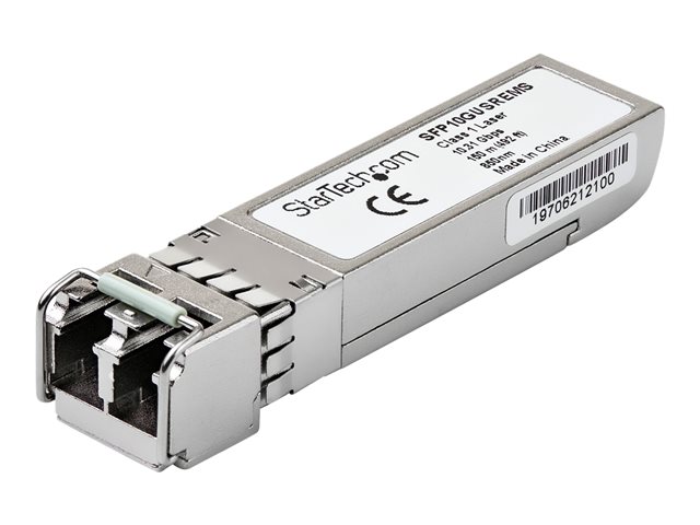StarTech.com Dell EMC SFP-10G-USR Compatible SFP+ Module, 10GBASE-SR, 10GbE Multimode Fiber MMF Optic Transceiver, 10GE Gigabit Ethernet SFP+, LC Connector, 150m, 850nm, DDM, 10Gbps SFP+ - Lifetime Warranty (SFP10GUSREMS) - SFP+ transceiver module (equivalent to: Dell EMC SFP-10G-USR) - 10 GigE - 10GBase-SR - LC multi-mode - up to 150 m - 850 nm