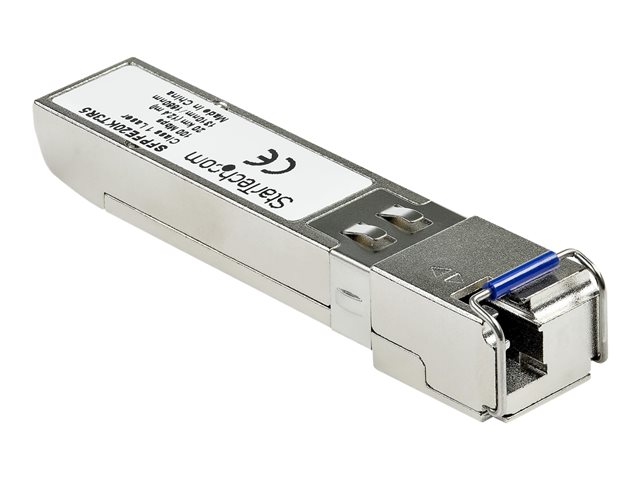 StarTech.com Juniper SFP-FE20KT13R15 Compatible SFP Module, 100BASE-BX-U, 100 Mb Ethernet Bi-Directional (BiDi) Fiber Single Strand SFP, LC Connector, 20km, Mini GBIC SFP, Upstream BiDi - Lifetime Warranty (SFPFE20KT3R5) - SFP (mini-GBIC) transceiver module (equivalent to: Juniper SFP-GE10KT14R13) - 100Mb LAN - 100Base-BX10-U - LC single-mode - up to 20 km - 1310 (TX) / 1550 (RX) nm