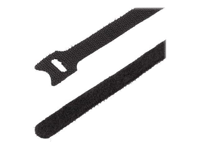 StarTech.com 6in Hook and Loop Cable Ties, 50 Pack, Black, Reusable Cable Straps, Adjustable and Flexible, Cord Organizer Tie/Wraps for Professional Cable Management - Wire Loop Ties (B506I-HOOK-LOOP-TIES) - Cable tie - hook and loop - 15 m - black (