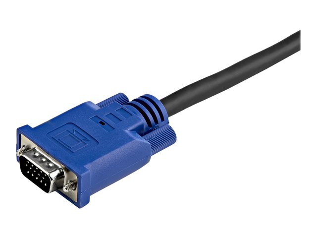 StarTech.com 10 ft Ultra Thin USB VGA 2-in-1 KVM Cable - VGA KVM Cable - USB KVM Cable - KVM Switch Cable (SVECONUS10) - Video / USB cable - USB, HD-15 (VGA) (M) to HD-15 (VGA) (M) - 3.05 m - black - for P/N: CAB831HDU, RACKCONS1908, SV1631DUSBUK, SV565DUTPU, SV565UTPUL, SV831DUSBUK