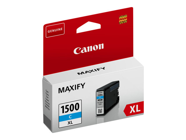 Canon PGI-1500XL C - 12 ml - High Yield - cyan - original - ink tank - for MAXIFY MB2050, MB2150, MB2155, MB2350, MB2750, MB2755