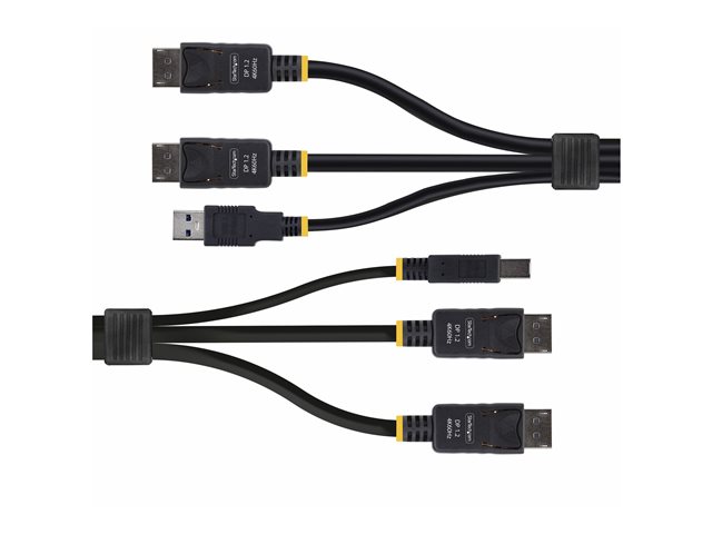 1.8m Dual-DisplayPort and USB KVM Cable