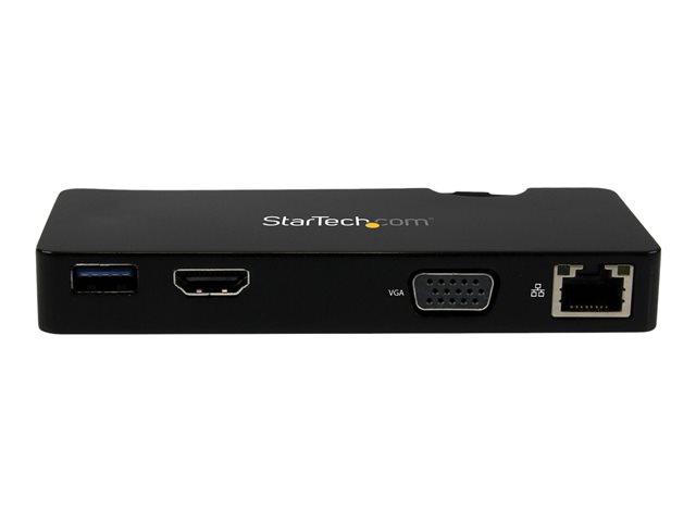 StarTech.com USB 3.0 to HDMI or VGA Adapter Dock - USB 3.0 Mini Docking Station w/ USB, GbE Ports - Portable Universal Laptop Travel Hub (USB3SMDOCKHV) - Docking station - USB - HDMI - 1GbE - for P/N: ARMPIVOT, ARMPIVOTE, ARMPIVSTND, ARMSLIM, ARMUNONB
