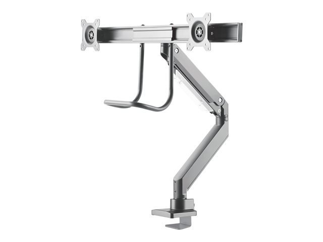 Neomounts NM-D775DX - Mounting kit - full-motion - for 2 LCD displays - silver - screen size: 10\"-32\" - clamp mountable, grommet, desk-mountable
