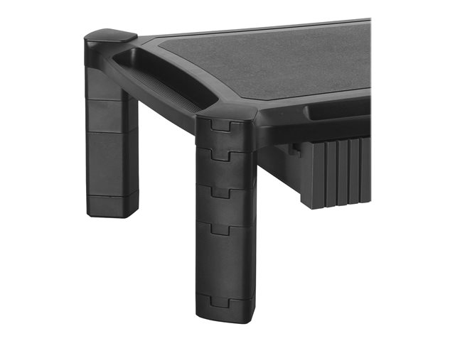 StarTech.com Adjustable Monitor Riser - Large - Drawer - Monitors up to 32\"- Adjustable Height - Desk Monitor Stand (MONSTADJDL) - Stand (stand surface, 8 small risers, 4 large risers) - for Monitor - plastic - black - screen size: 13\"-32\"