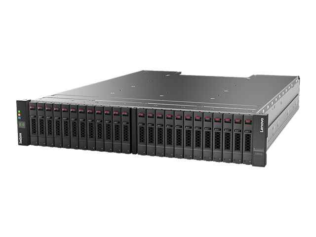 Lenovo ThinkSystem DS2200 SFF SAS Dual Controller Unit - Hard drive array - 24 bays (SAS-3) - SAS 12Gb/s (external) - rack-mountable - 2U