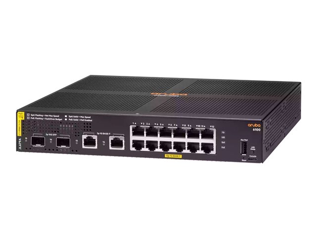 Aruba 6100 12G CL4 2SFP+ 139W Swch US en