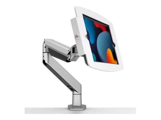 Compulocks Space Reach iPad Adjustable Articulating Mount - Mounting kit (articulating arm, enclosure) - for tablet (adjustable arm) - lockable - high-grade aluminium - white - screen size: 10.2\" - for Apple 10.2-inch iPad (7th generation, 8th generation)