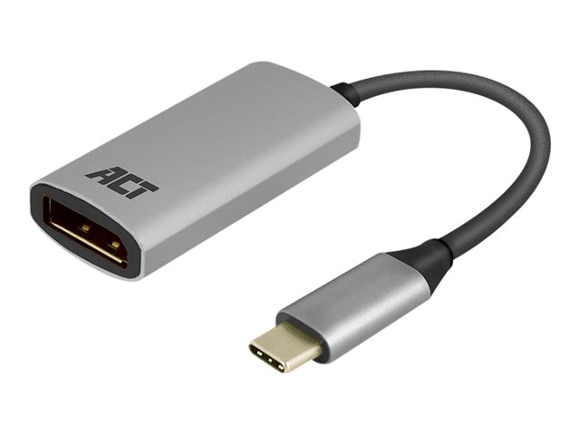 ACT Converter USB-C - Display Port  female 0.15 Meter, 4k @60Hz, metal housing (retail)