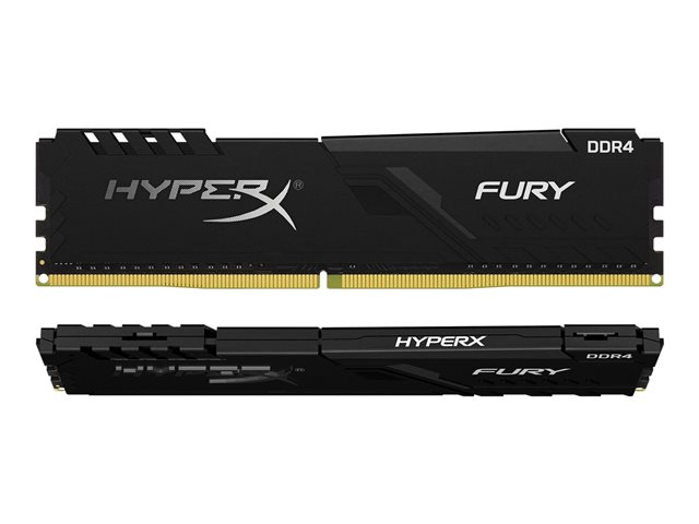 HyperX FURY - DDR4 - kit - 16 GB: 2 x 8 GB - DIMM 288-pin - 2666 MHz / PC4-21300 - CL16 - 1.2 V - unbuffered - non-ECC - black