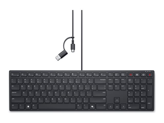 Dell Wired Collaboration Keyboard KB525C - Keyboard - USB, USB-C - QWERTZ - Swiss - black - with 3 years Advanced Exchange Service