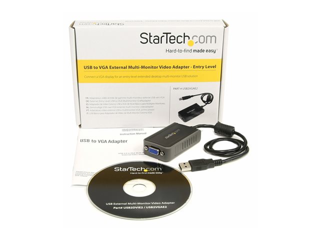 StarTech.com USB to VGA Adapter - 1440x900 - Adapter - TAA Compliant - USB male to HD-15 (VGA) female - 7.5 cm - grey - for P/N: MXT101MM
