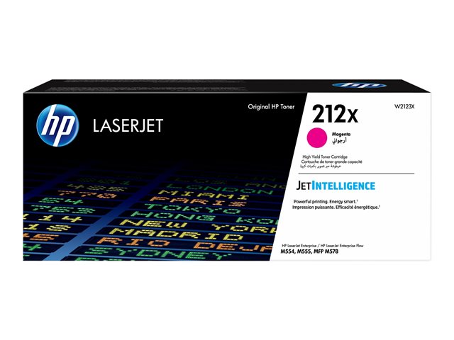 HP 212X - High Yield - magenta - original - LaserJet - toner cartridge (W2123X) - for Color LaserJet Enterprise MFP M578, LaserJet Enterprise Flow MFP M578