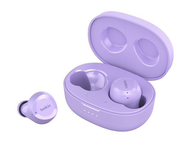 Belkin SoundForm Bolt - True wireless earphones with mic - in-ear - Bluetooth - lavender