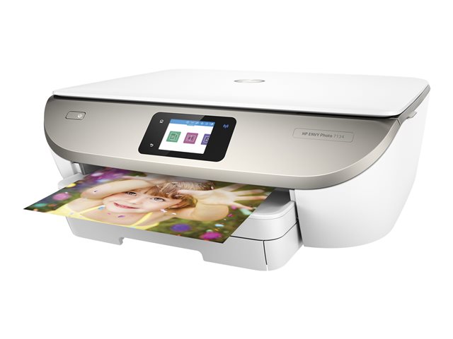 HP ENVY Photo 7134 All-in-One - Multifunction printer - colour - ink-jet - 216 x 297 mm (original) - A4/Legal (media) - up to 13 ppm (copying) - up to 14 ppm (printing) - 125 sheets - USB 2.0, Bluetooth, Wi-Fi(n) - HP Instant Ink eligible