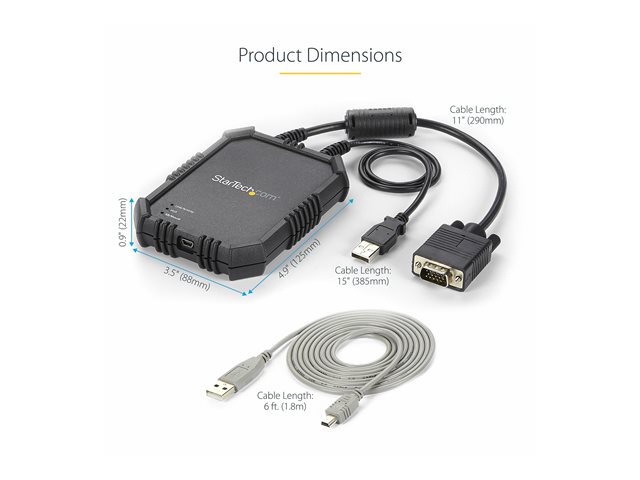 StarTech.com USB Crash Cart Adapter with File Transfer and Video Capture - Laptop to Server KVM Console - Portable & Rugged (NOTECONS02X) - KVM switch - 1 x KVM port(s) - 1 local user - desktop