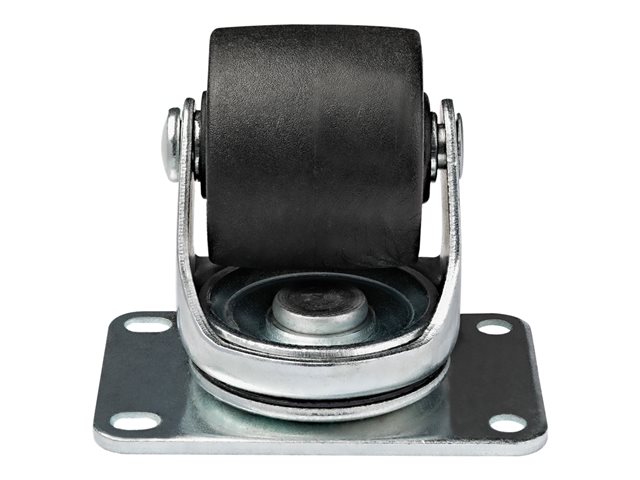 StarTech.com Heavy Duty Casters for Server Racks/Cabinets, Set of 4 Universal M6 2-inch Swivel Caster Kit, 45x75mm Pattern, Replacement Caster Wheels for 4 Post Racks, Steel/Plastic - 4-Pack Rolling Caster Kit (RKCASTER2) - Rack casters kit - black, silver