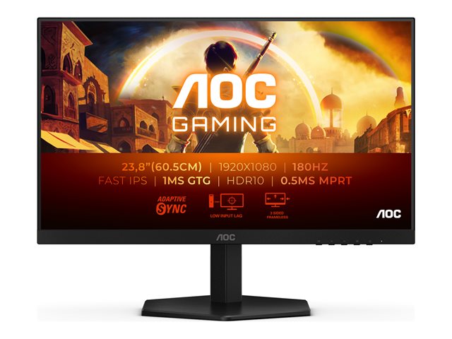24G42E 24\" IPS FHD, 0,5 ms, 1920x1080@180Hz, Wid 16/9, DP-HDMI, Brightness 300 cd/m², Contrastratio 1.000:1, Viewing angle 178°/178°, Black
