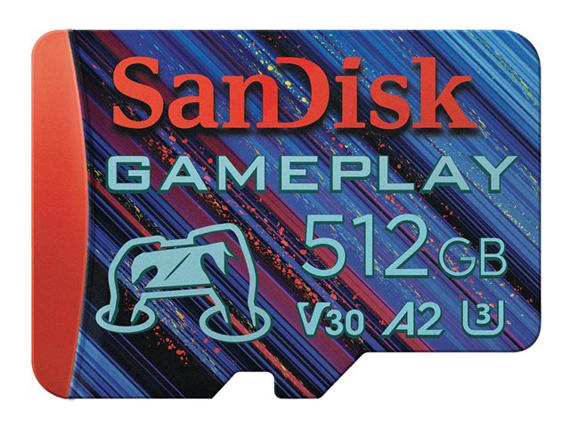 SanDisk GamePlay - Flash memory card - 512 GB - A2 / Video Class V30 / UHS-I U3 - microSDXC UHS-I
