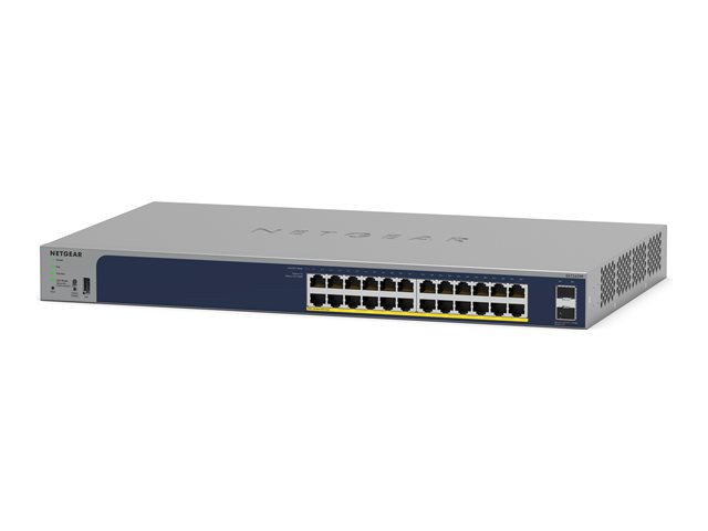 NETGEAR Smart GS728TP - Switch - L3 Lite - smart - 16 x 10/100/1000 (PoE) + 8 x 10/100/1000 (PoE+) + 4 x SFP - rack-mountable - PoE+ (192 W)