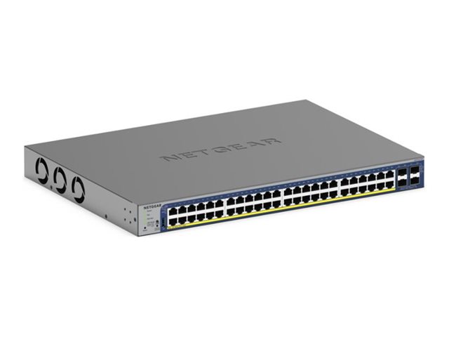 NETGEAR Smart GS752TXP - V3 - switch - L3 Lite - smart - 48 x 10/100/1000 (PoE+) + 4 x SFP+ - desktop, rack-mountable - PoE+ (380 W)