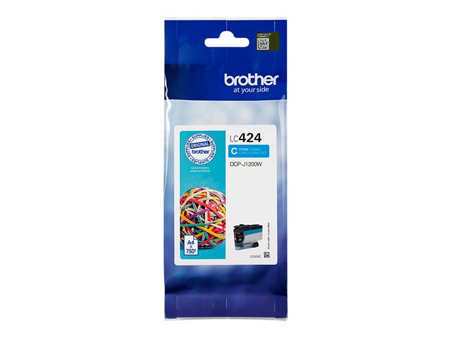 Brother LC424C - Cyan - original - ink cartridge - for Brother DCP-J1200W