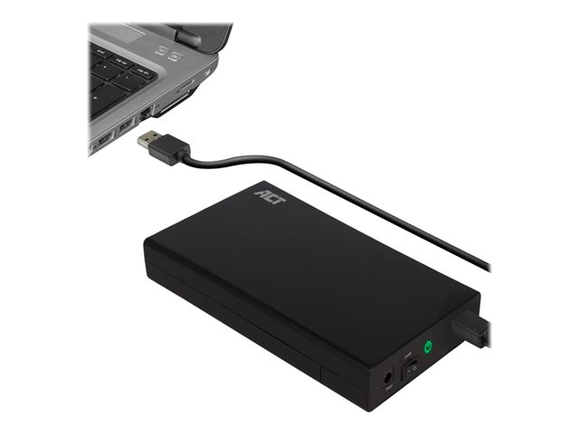Storage enclosure - 3.5\" - SATA 6Gb/s - USB 3.2 (Gen 1) - zwart