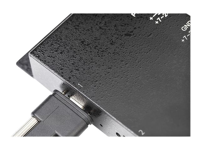 StarTech.com 4 Port USB C Hub 10Gbps, Metal Industrial USB-C Hub, 2x USB-C & 2x USB-A, ESD Surge Protection, USB-C or USB-A Host, Self-Powered, Mountable USB 3.1 Gen 2 Type-C Hub - Commercial/Rugged USB Hub - Hub - 2 x USB 3.2 Gen 2 + 2 x USB-C 3.2 Gen 2 - desktop