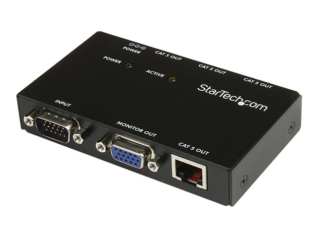 StarTech.com VGA Over CAT5 Video Extender - VGA Extender - 450ft (150m) - 4-Port (ST1214T) - Video extender - over CAT 5 - 4 ports - up to 150 m - for P/N: ST121EXT, ST121R, SVA12M2NEUA, SVA12M5NA