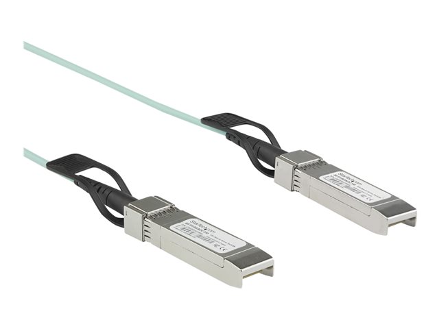 StarTech.com Dell EMC AOC-SFP-10G-5M Compatible 5m/16.4ft 10G SFP+ to SFP+ AOC Cable, 10GbE SFP+ Active Optical Fiber, 10Gbps SFP Plus/Mini GBIC/Transceiver Module Cable, Min GBIC Cable - Lifetime Warranty (AOCSFP10G5ME) - Ethernet 10GBase cable - SFP+ (P) latched to SFP+ (P) latched - 5 m - fibre optic - Active Optical Cable (AOC)