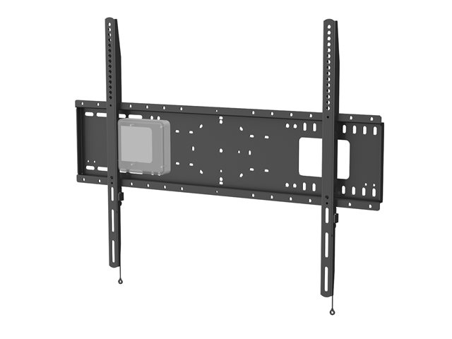 Display floor stand wall fixed - heavy duty - fits displays up to 100\" with VESA sizes up to 800 x 600 - fixes to wall, transfers load to floor - swl 95 kg - height adjustable at time of installation only - height to centre of screen 1117 to 1917 mm - supports portrait or landscape style - black