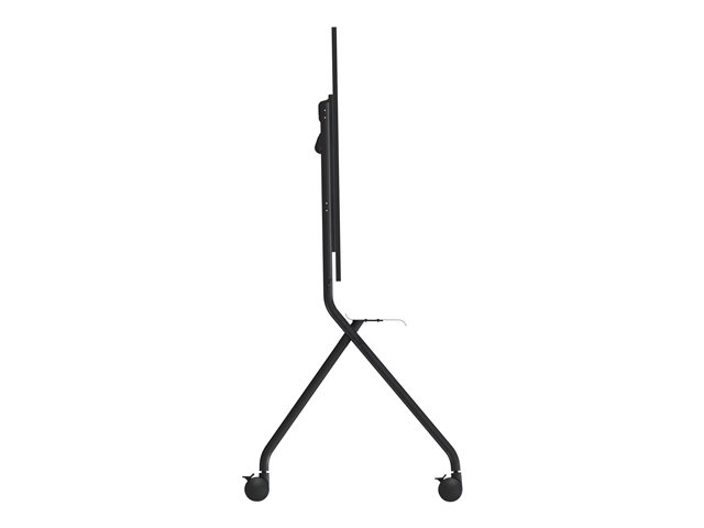 VISION Display Easel Trolley - LIFETIME WARRANTY - Cart fits display 55-100\" with VESA sizes up to 900 x 600 - make any Teams or Zoom setup portable - generous 240 x 250 mm laptop or video conference equipment shelf - SWL 100 kg / 220 lb - 100 mm / 4