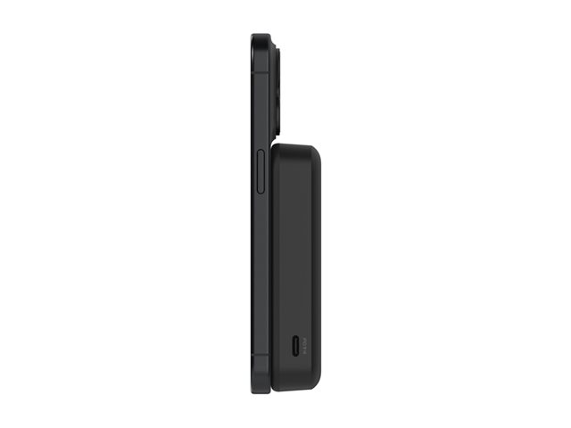 Belkin BoostCharge Pro - Wireless power bank - magnetic with Qi2 - 10000 mAh - 15 Watt - Fast Charge, PD - 2 output connectors (magnetic, 24 pin USB-C) - on cable: USB-C - black - for Apple iPhone 12, 13, 14, 15