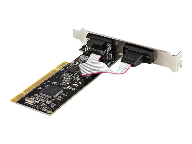 StarTech.com PCI Serial Parallel Combo Card with Dual Serial RS232 Ports (DB9) & 1x Parallel LPT Port (DB25), PCI Combo Adapter Card, PCI Expansion Card Controller, PCI to Printer Card - PCI Serial & Parallel Card (PCI2S1P2) - Serial adapter - PCIe low profile - RS-232 x 2 - black