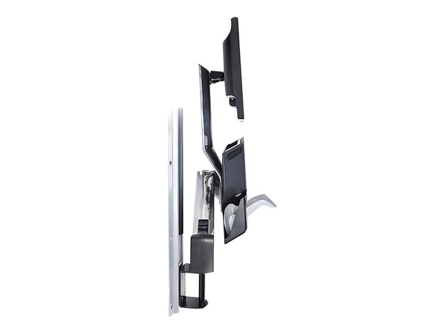 Ergotron StyleView - Mounting kit (wrist rest, track mount bracket kit, slide-out mouse tray, height adjust bracket, barcode scanner and mouse holder, combo arm, work surface with keyboard tray) - for LCD display / PC equipment - polished aluminium - screen size: up to 24\"