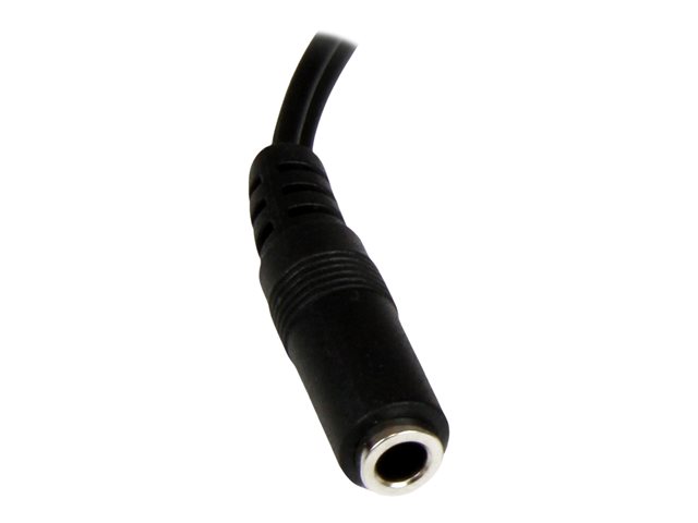 StarTech.com 6in RCA to 3.5mm Female Cable - Audio to RCA Cable - 3.5mm Female to 2x RCA Male - Aux to RCA - Stereo Audio Cable (MUFMRCA) - Audio cable - RCA x 2 male to mini-phone stereo 3.5 mm female - 15.24 cm - black - for P/N: MU15MMS, MU6MMS