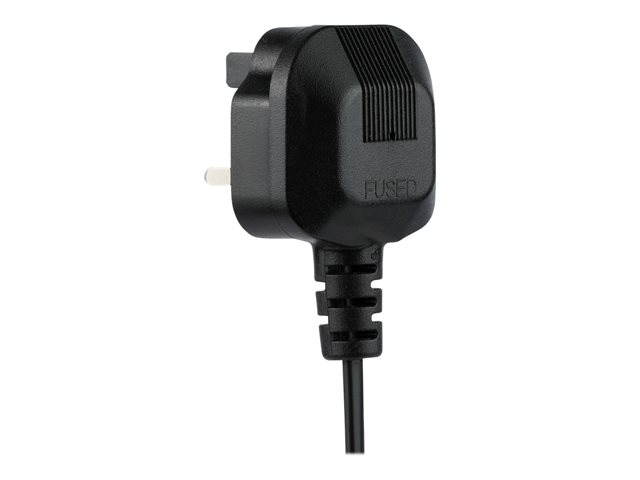 StarTech.com 6ft (1.8m) UK Laptop Power Cable, BS 1363 to C7, 2.5A 250V, 18AWG, Black, AC Notebook/Laptop Replacement Cord, Printer Cable, UK Laptop Charger Cord, BS 1363 to IEC60320 C7 - Power Brick Cord - Power cable - IEC 60320 C7 to BS 1363 (M) - AC 230 V - 1.8 m - black