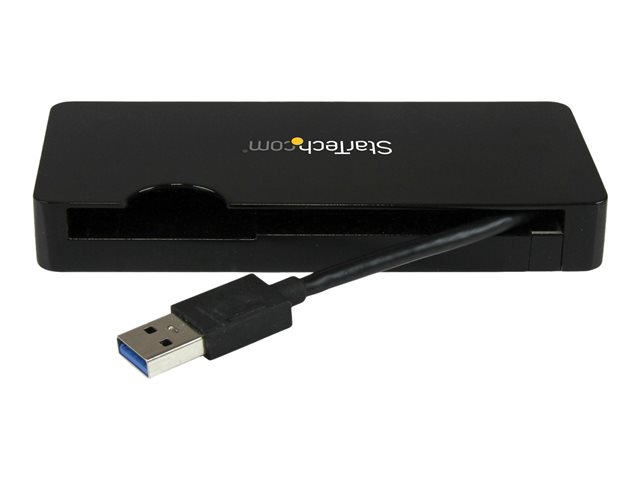 StarTech.com USB 3.0 to HDMI or VGA Adapter Dock - USB 3.0 Mini Docking Station w/ USB, GbE Ports - Portable Universal Laptop Travel Hub (USB3SMDOCKHV) - Docking station - USB - HDMI - 1GbE - for P/N: ARMPIVOT, ARMPIVOTE, ARMPIVSTND, ARMSLIM, ARMUNONB