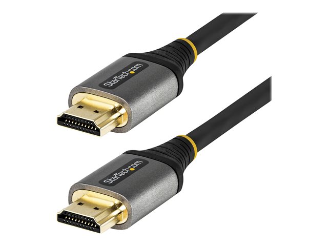 StarTech.com 20in (50cm) HDMI 2.1 Cable 8K - Certified Ultra High Speed HDMI Cable 48Gbps - 8K 60Hz/4K 120Hz HDR10+ eARC - Ultra HD 8K HDMI Cord - Monitor/TV/Display - Flexible TPE Jacket - Ultra High Speed - HDMI cable - HDMI male to HDMI male - 50 cm - shielded - grey, black - passive, 4K120Hz support, 8K60Hz (7680 x 4320) support