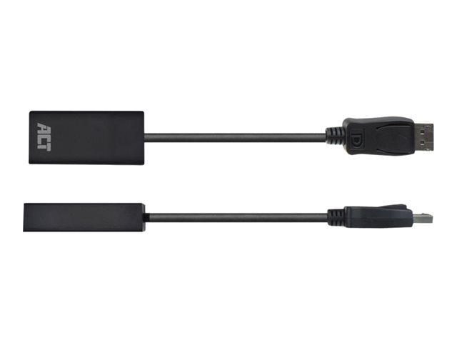 ACT - Videoadapter - DisplayPort male vergrendeling naar HDMI female - 15 cm - zwart - ondersteunt 4K30Hz (3840 x 2160), 1920 x 1080 bij 60 Hz-ondersteuning