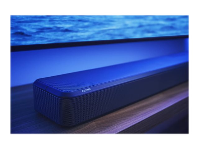 Philips Fidelio TAFB1 - Sound bar - for home theatre - 7.1.2-channel - wireless - Bluetooth, Wi-Fi - App-controlled - USB - 310 Watt - black