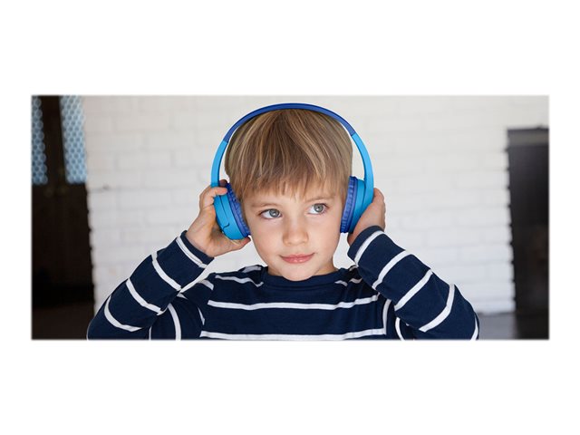 Belkin SoundForm Mini - Headphones with mic - on-ear - wired - 3.5 mm jack - blue