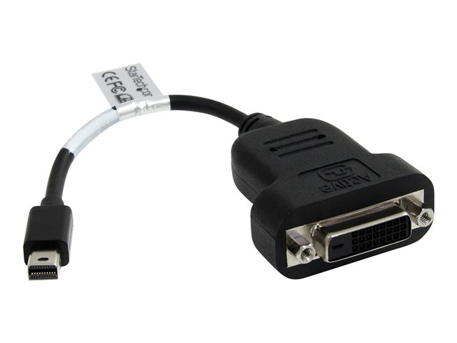 StarTech.com Mini DisplayPort to DVI Adapter - 1080p - Single Link - Active - Mini DP (Thunderbolt) to DVI Monitor Adapter (MDP2DVIS) - DVI adapter - dual link - Mini DisplayPort (M) to DVI-D (F) - 20 cm - black