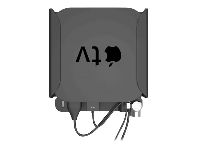 Compulocks Apple TV Security Mount (4th, 4k 1-2nd Gen) (2018-2021) - Mounting kit (security bracket, locking head assembly) - for mediabox - high-grade aluminium - jet black - mounting interface: 75 x 75 mm - for Apple TV 4K (1st gen, 2nd gen), HD (3rd gen, 4th gen)