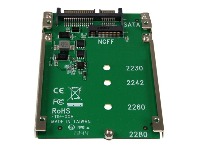 StarTech.com M.2 SATA SSD to 2.5in SATA Adapter - M.2 NGFF to SATA Converter - 7mm - Open-Frame Bracket - M2 Hard Drive Adapter (SAT32M225) - Storage controller - 1 Channel - SATA 6Gb/s - SATA 6Gb/s - for P/N: BRACKET125PT, BRACKET125PTP, SATERASER4, SDOCK1EU3P2, SDOCK4U313, USB31C2SAT3
