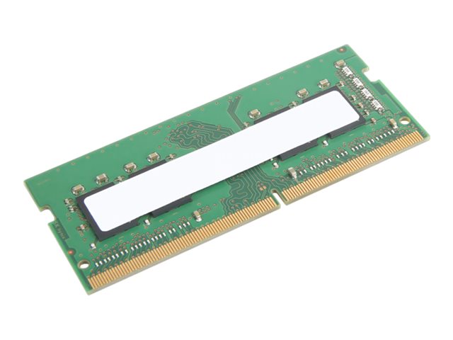 Lenovo - DDR4 - module - 32 GB - SO-DIMM 260-pin - 3200 MHz / PC4-25600 - 1.2 V - unbuffered - non-ECC - CRU - green - for ThinkCentre M70a, M70q, M80q, M90a, M90q, ThinkPad E14 Gen 2, E15 Gen 2, L14 Gen 1, L15 Gen 1, P1 (3rd Gen), P14s Gen 1, P15 Gen 1, P15s Gen 1, P15v Gen 1, P17 Gen 1, T14 Gen 1, T15 Gen 1, T15p Gen 1, ThinkStation P340 (Tiny)